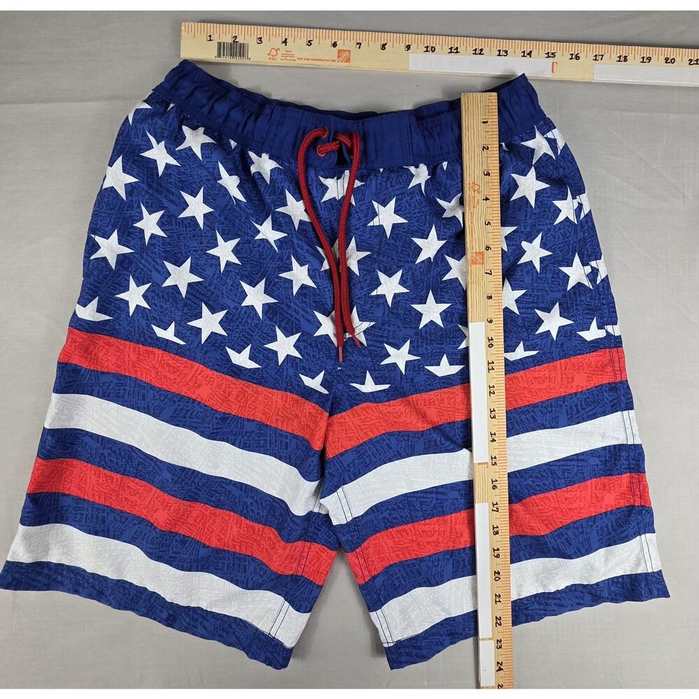 O'Rageous American Flag Swim Trunks Men's Size Small USA Patriotic Board Shorts